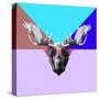 Party Moose in Glasses-Lisa Kroll-Stretched Canvas