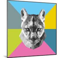 Party Mountain Lion-Lisa Kroll-Mounted Art Print