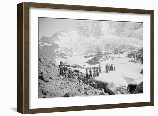 Party of Women Mountaineers in the North Cascades, Circa 1909-Asahel Curtis-Framed Giclee Print