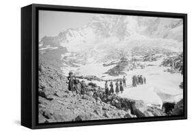 Party of Women Mountaineers in the North Cascades, Circa 1909-Asahel Curtis-Framed Stretched Canvas