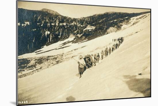 Party of Women Mountaineers in the North Cascades, Circa 1909-Asahel Curtis-Mounted Giclee Print