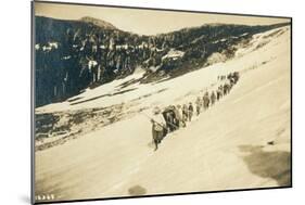 Party of Women Mountaineers in the North Cascades, Circa 1909-Asahel Curtis-Mounted Giclee Print