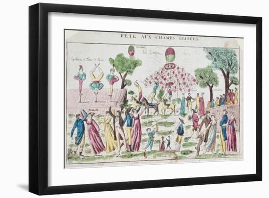 Party on the Champs-Elysees-null-Framed Giclee Print