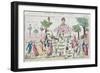 Party on the Champs-Elysees-null-Framed Giclee Print