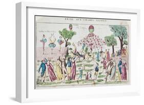 Party on the Champs-Elysees-null-Framed Giclee Print