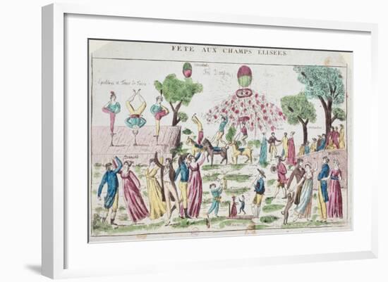 Party on the Champs-Elysees-null-Framed Giclee Print