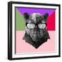 Party Panther in Glasses-Lisa Kroll-Framed Art Print