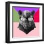 Party Panther in Glasses-Lisa Kroll-Framed Art Print