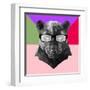 Party Panther in Glasses-Lisa Kroll-Framed Art Print