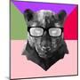 Party Panther in Glasses-Lisa Kroll-Mounted Art Print