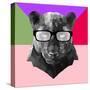 Party Panther in Glasses-Lisa Kroll-Stretched Canvas