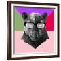 Party Panther in Glasses-Lisa Kroll-Framed Art Print