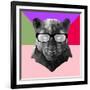 Party Panther in Glasses-Lisa Kroll-Framed Art Print