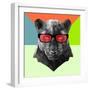 Party Panther in Red Glasses-Lisa Kroll-Framed Premium Giclee Print