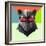 Party Panther in Red Glasses-Lisa Kroll-Framed Art Print