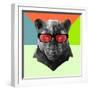 Party Panther in Red Glasses-Lisa Kroll-Framed Art Print