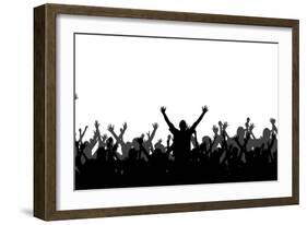 Party People Silhouettes-HunThomas-Framed Art Print