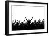 Party People Silhouettes-HunThomas-Framed Art Print