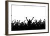 Party People Silhouettes-HunThomas-Framed Art Print