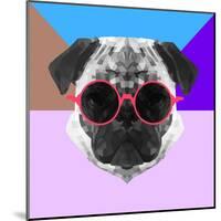 Party Pug in Pink Glasses-Lisa Kroll-Mounted Art Print