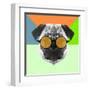 Party Pug in Yellow Glasses-Lisa Kroll-Framed Art Print