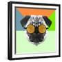 Party Pug in Yellow Glasses-Lisa Kroll-Framed Art Print