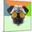 Party Pug in Yellow Glasses-Lisa Kroll-Mounted Art Print