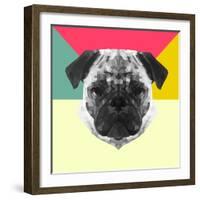 Party Pug-Lisa Kroll-Framed Art Print