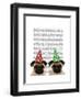 Party Pugs Pair-Fab Funky-Framed Art Print