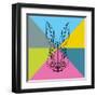 Party Rabbit-Lisa Kroll-Framed Art Print