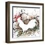 Party Rooster II-Gregory Gorham-Framed Art Print