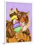 Party Safari Tiger-Shari Warren-Framed Art Print