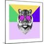 Party Tiger in Glasses-Lisa Kroll-Mounted Premium Giclee Print