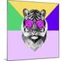 Party Tiger in Glasses-Lisa Kroll-Mounted Art Print