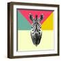 Party Zebra Head-NaxArt-Framed Art Print