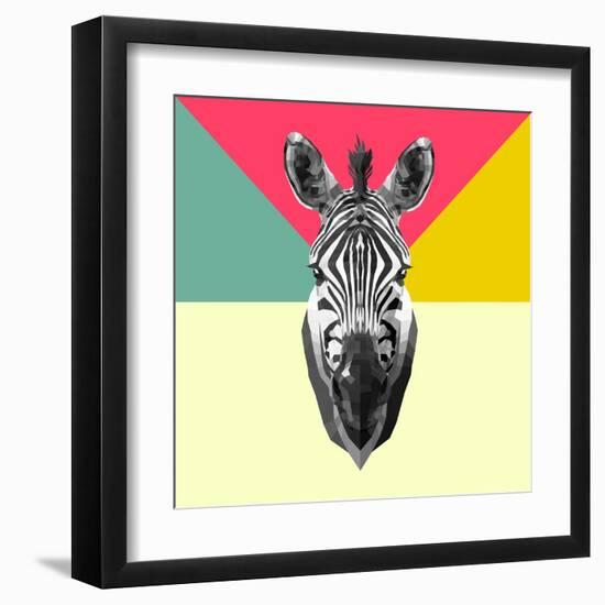 Party Zebra Head-NaxArt-Framed Art Print