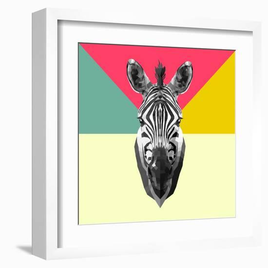 Party Zebra Head-NaxArt-Framed Art Print