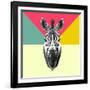 Party Zebra Head-NaxArt-Framed Art Print