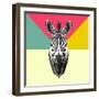 Party Zebra Head-NaxArt-Framed Art Print