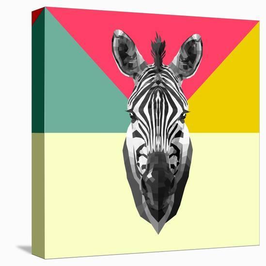 Party Zebra Head-NaxArt-Stretched Canvas