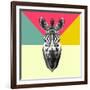 Party Zebra Head-NaxArt-Framed Art Print