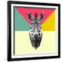 Party Zebra Head-NaxArt-Framed Art Print