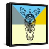 Party Zebra-Lisa Kroll-Framed Stretched Canvas