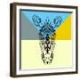 Party Zebra-Lisa Kroll-Framed Art Print