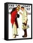 "Partygoers" Saturday Evening Post Cover, March 9,1935-Norman Rockwell-Framed Stretched Canvas