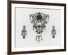 Parure composée d'un pendentif et d'une paire de boucles d'oreille,-null-Framed Giclee Print