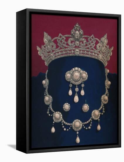 'Parure of Diamonds and Pearls - The Gift of HRH The Prince of Wales', 1863-Robert Dudley-Framed Stretched Canvas