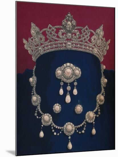'Parure of Diamonds and Pearls - The Gift of HRH The Prince of Wales', 1863-Robert Dudley-Mounted Giclee Print