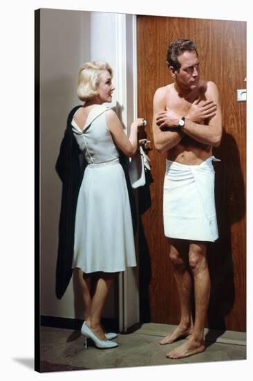 Pas by Lauriers pour les Tueurs THE PRIZE with Micheline Presle and Paul Newman, 1963 (photo)-null-Stretched Canvas