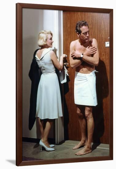 Pas by Lauriers pour les Tueurs THE PRIZE with Micheline Presle and Paul Newman, 1963 (photo)-null-Framed Photo